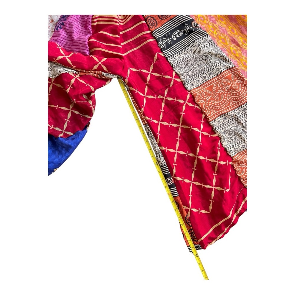 Jessica Taylor Hippie Wide Leg Patchwork Sari Harem Pants - Picture 4 of 6